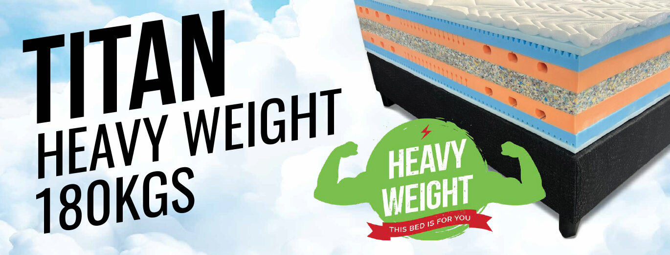 Titan Weight Master bed – heavy duty design supporting up to 180kg, featuring durable materials, firm comfort, and premium handcrafted quality.
